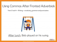 Using Commas After Fronted Adverbials - Years 3 and 4